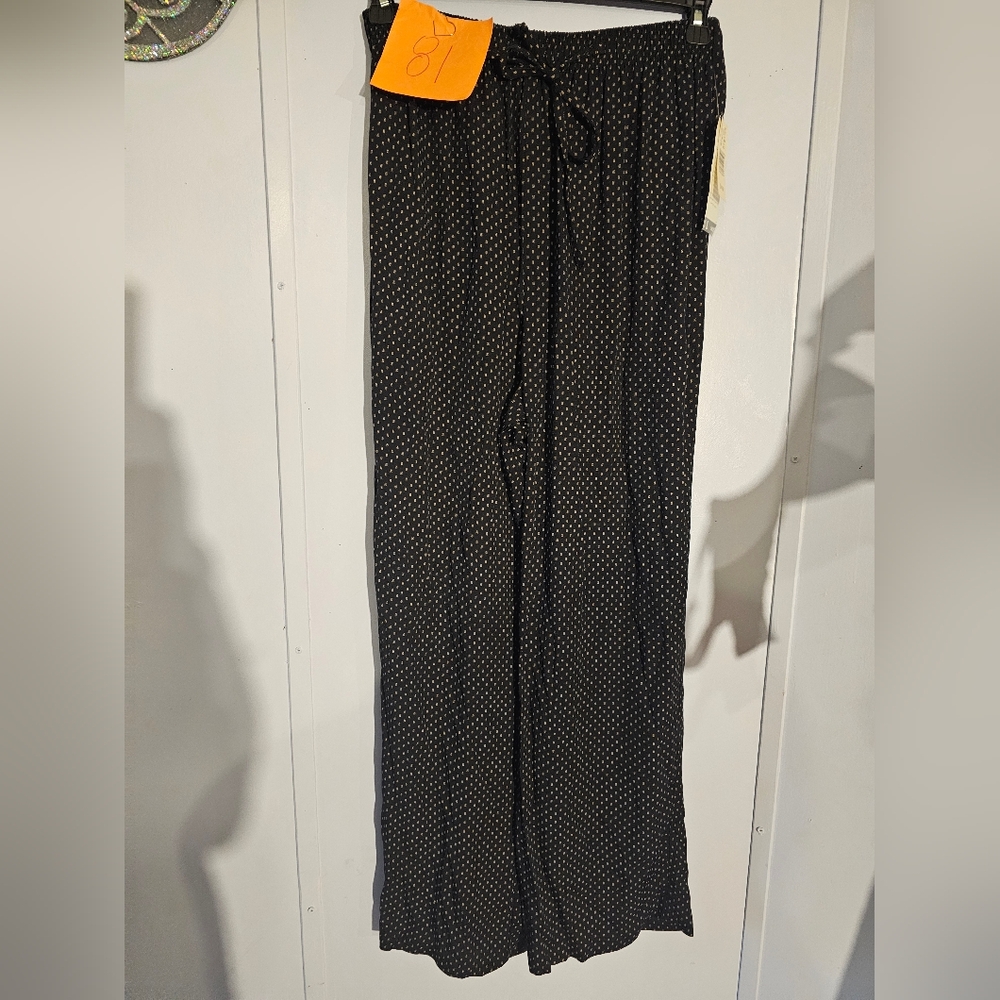Expressions Contemporary Apparel  Relaxed Palazza Pants NWT Size Large Black
